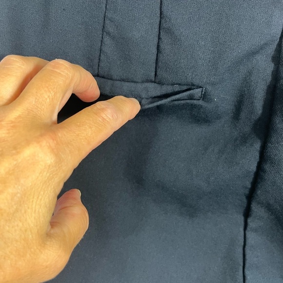 Zara High Rise Straight Leg Elastic Back Waist Band Front Pocket Split Hem Pant - Picture 5 of 13